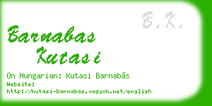 barnabas kutasi business card
