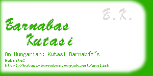 barnabas kutasi business card